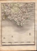 South Devon Torbay Brixham Paignton John Cary’s Antique 230 Years- Old 1794 Map.