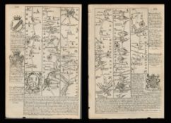 Bowen 290 Yrs Old Road Leicester Loughborough Derby Antique Map.