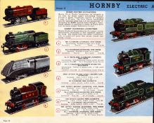 Hornby Book of Trains 85 Years-Old Original Clockwork Locomotives Print.