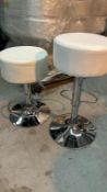 Set of 6 Button Low - High Bar Stools with adjustable gas strut - good clean condition
