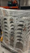 28 x White Torex Metal Armed Chairs