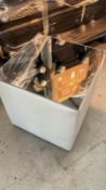 Set of 2 Mirrored Top Cube Tables size 46 cm x 46 cm x 46 cm