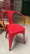 32 x Red Torex Metal Armed Chairs