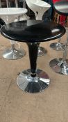 5 x Black Chrome Base Tables