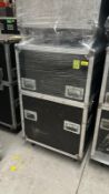 Large Flight Case including 4 Seater Modula Leather Sofa in Black