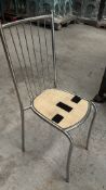 50 x Paris Stacking Chairs Stainless Steel Finish