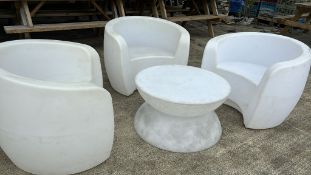 4- piece Rechargeable LED Furniture with charger (needs a clean sold as is)