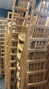 20 x Natural Calcutta Stacking Chairs