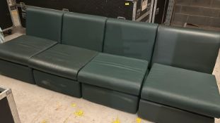 Large Flight Case including 4 Seater Sectional Leather Sofa