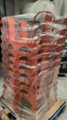 28 x Orange Torex Metal Armed Chairs