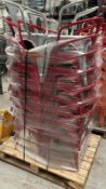 28 x Torex Red Metal Chairs + 4 x Silver Torex Metal Chairs