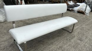 4 x 1800mm Cream and Chrome Frame Benches