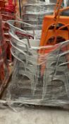 12 x Silver Torex Metal Armed Chairs 3 x Orange 1 x Silver
