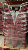 28 x Torex Red Metal Chairs + 4 x Silver Torex Metal Chairs