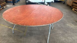6 x 5ft 6in Round Banqueting Tables with fold up legs