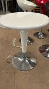 5 x White Chrome Base Tables