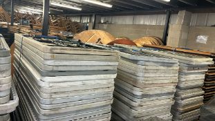 10 x 6ft x 2ft 6in Blow Moulded Trestle Tables with fold up American legs