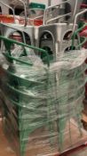 21 x Green Torex Metal Armed Chairs 6 x Silver
