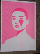 Pure Evil Signed Limited Edition Art Car Boot Fair x/100 50 x 35cm Pink
