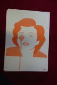 Pure Evil Signed Limited Edition Art Car Boot Fair x/100 50 x 35cm Orange Marilyn Monroe