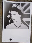 Pure Evil Signed Limited Edition Art Car Boot Fair x/100 50 x 35cm Queen Elizabeth