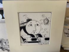 Thomas The Tank Engine & Friends Original Artwork, Signed By Timothy Marwood Engine