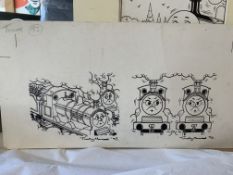 Thomas The Tank Engine & Friends Original Artwork, Signed By Timothy Marwood Engine