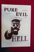 Pure Evil Signed Limited Edition Art Car Boot Fair x/100 50 x 35cm War Is Hell