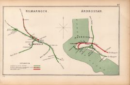 Kilmarnock & Ardrossan Scotland Antique Railway Junction Diagram-117.