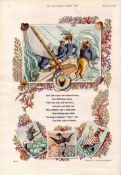 Original 74-Year-Old 1950 Guinness Print Month of August– GE 1531 #-15.