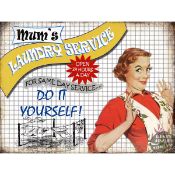 Mum's Laundry Service Funny Retro Large Metal Sign Wall Art Home