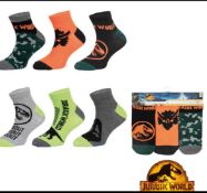 40x Packs of 3 Jurassic World Socks RRP £399