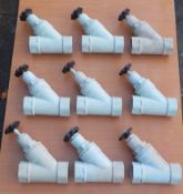 9 x Plastic plumbing valves 2