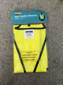 10 x Halfords Reflective Waistcoat Universal Size Ideal For Market Stall Car Boots