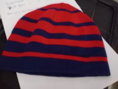 20 x Red & Blue Stripe Beanie Hats, ideal for market stall, car boot, shops