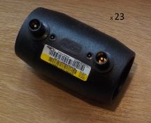 28 x Electrofusion straight connectors 50mm diameter. 23 Argu and 5 Plasson.