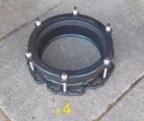 5 x Viking Johnson connectors, size 266mm - 295mm. 4 x model VJ30039 and 1 x model VJ30010