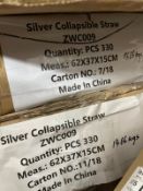 Box of Approx 330 Collapsable / Re-useable Metal Straws