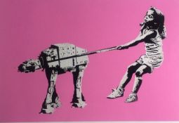 EELUS (b.1979) ‘SHAT-AT’ in PINK colourway Graffiti/Street/Urban Art – Discontinued Release
