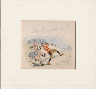 Print 1920s Golf Caricature T J Hammond Signed 2 Golfers Dunnille & Rankin