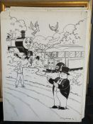 Thomas The Tank Engine & Friends Original Artwork, Signed By Timothy Marwood Full Page