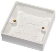 863 x 25mm Deep Single Pattress in white