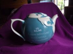 Rare - KLM Airlines Souvenir Teapot - Produced by Wood Potters of Burslem - Pre 1995