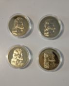 Jesus Collection of 4 Gold Plated Coins