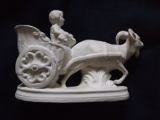 Wedding Decoration Circa 1910 Cupid Riding Goat Cart