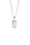 Baby Mother of Pearl and Swarovski Crystal Owl Pendant - Unboxed