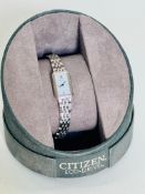 Citizen Ladies Eco-Drive White Dial Stainless Steel Bracelet Watch EG2820-56A New Broken Box