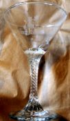 Glass Babycham Circa 1955 Nice Stem & Engraving