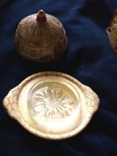 Carlis Ware Butter Dish Cottage Design Circa 1920 Hand Painted VGC Apart From Very Minor Chips