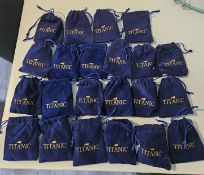 Collection of 22 Titanic Heart of The Ocean Necklaces